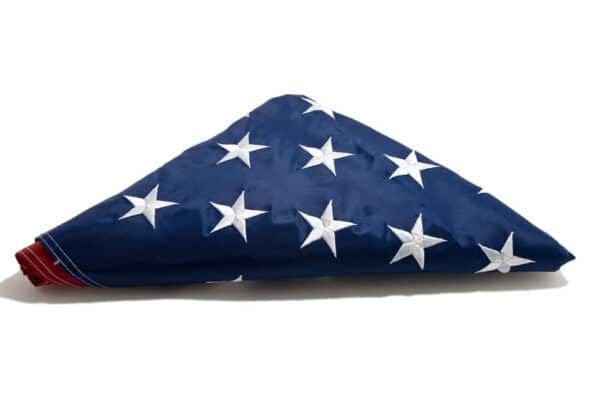 us flag folded