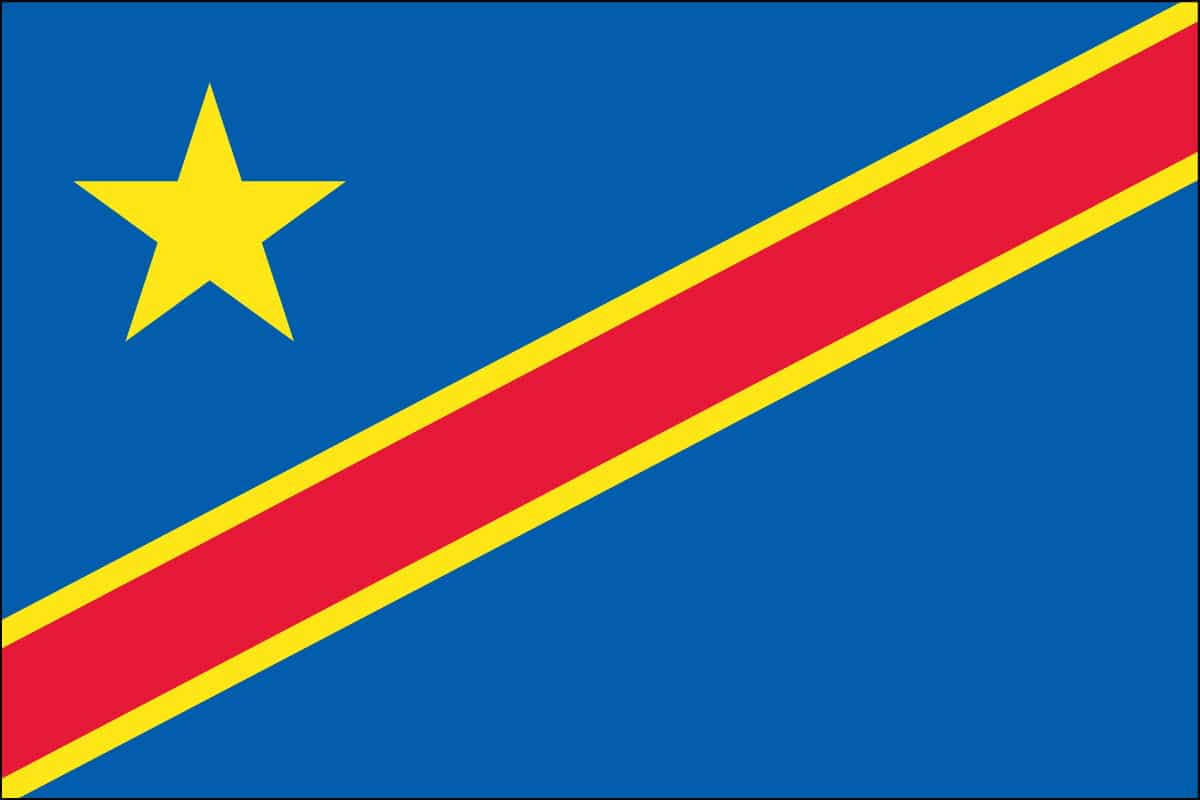 Democratic Republic of the Congo Nylon Flag