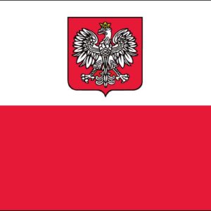 Poland Nylon Flag w/Eagle