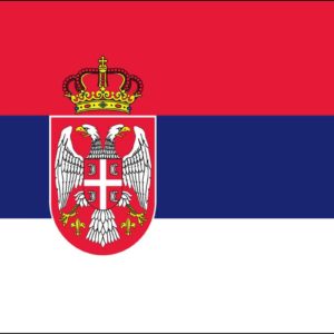 Serbia Nylon Flag w/Seal